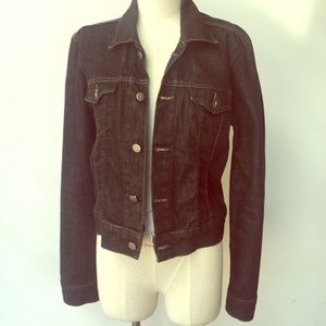 Theory Black Denim Jean Stretch Jacket Italy M